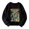 Boys and girls round neck plus velvet pullover printed top sweatshirt
