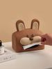 Cute Ceramic Tissue Art Removable Dining Table Napkin Desktop Storage Set