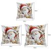 4Pcs Christmas Cushion Covers Set Washable Christmas Themed Pillow Case Detachable Cozy Xmas Pillow Cover for Sofa House Room