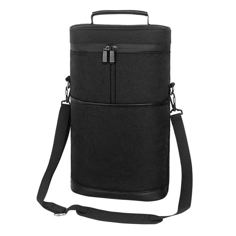 Cooler Wine Bottle Insulated Bag for Wine Thermal Adjustable Shoulder Strap for Outdoor Picnic Travel Carrier Wine Glass Tote