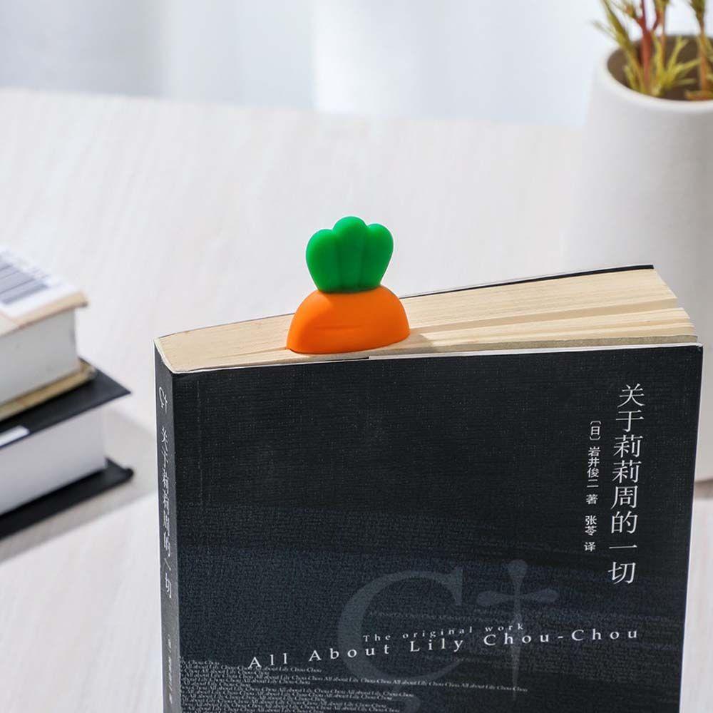 For Kids Gift Children DIY Office Stationery School Supplies 3D Stereo Book Marks Carrot Bookmark