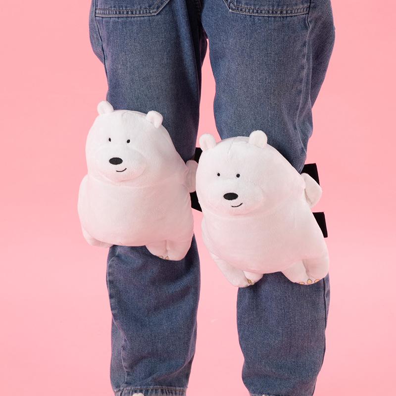 Zimní lyžařské ochranné vybavení Želva plyšová hračka Prdící polštář Měkké roztomilé hnědé medvídě Chrániče kolen Chránič kyčlí Lyžařská protipádová podložka