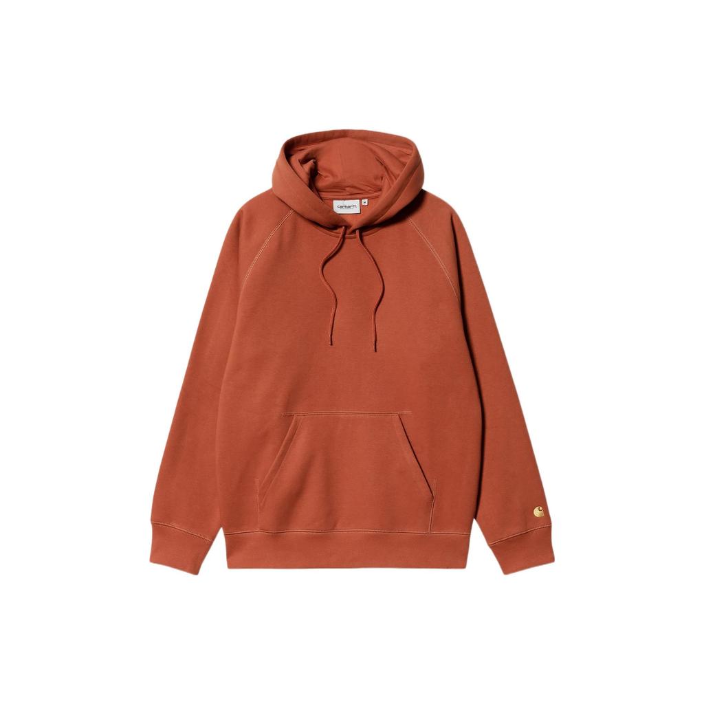Carhartt WIP FW22 Effen Kleur Met Capuchon en Trekkoord Pullover Lange Mouwen Sweatshirt Heren sweatshirt Oranje I026384-1DG-XX