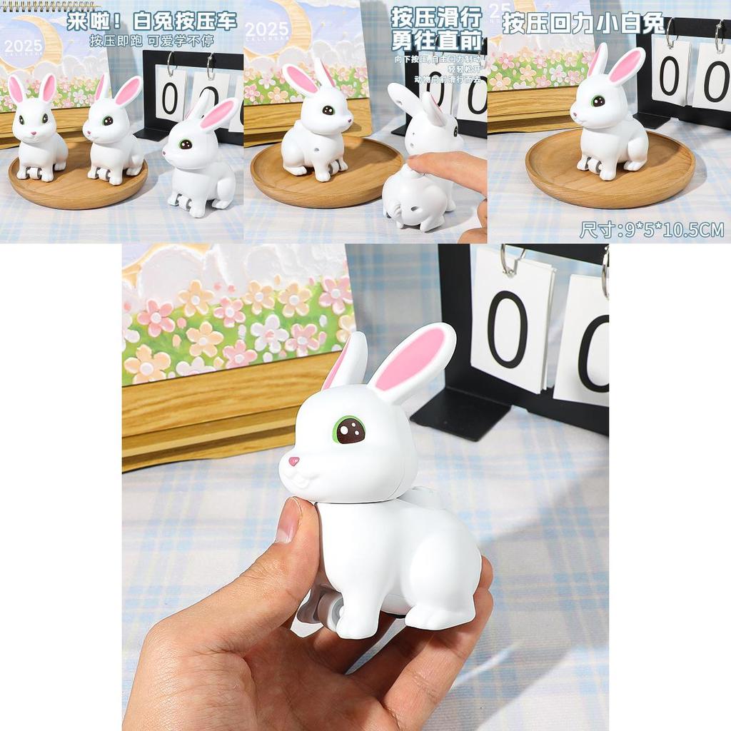 Childrens Plastic Rabbit Inertia Toy With Pushback Animal Car For Early Learning And Play