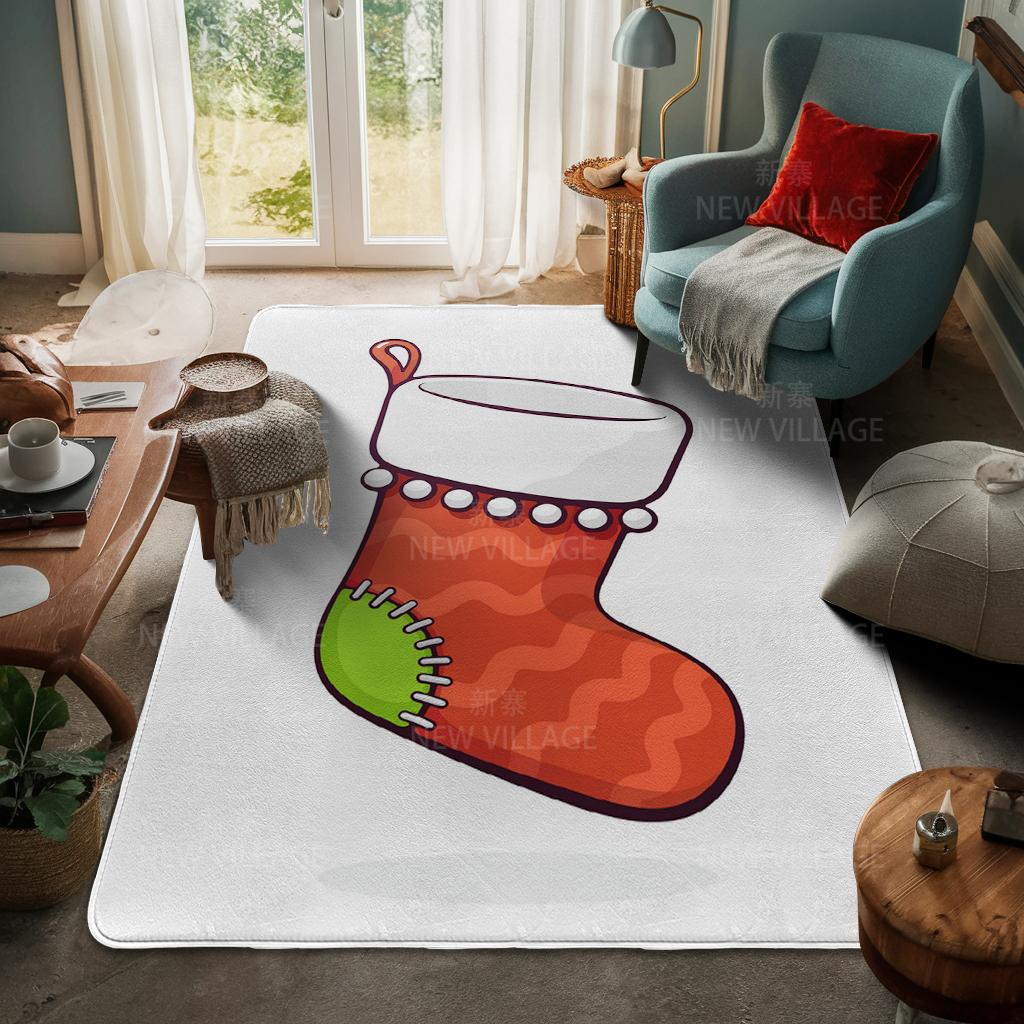 House Entrance Carpet Home Door Mat Living Room Bath Foot Bathroom Non-slip Water Absorption Rugs Bath Merry Christmas Winter