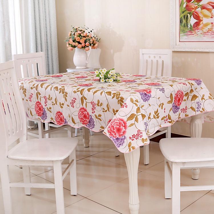 Table Cloth Oil-Proof Peva Multi-Color Round Table Cloth Tea Table Cloth Cushion Cloth Table Cloth