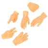 6 Pieces Tiny Hands Soft Multi?Shape Small Hand Model Finger Cots Toy for Cat Massage