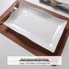 Qianxing 13-inch Pure White Wavy Ceramic Fish Plate