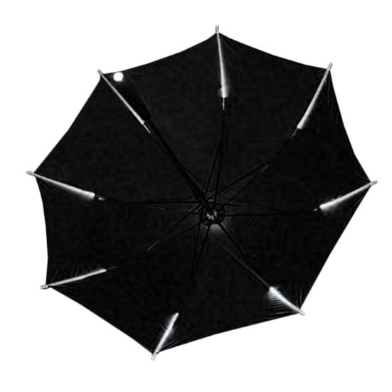 Umbrelă de protecție creativă colorată cu LED, rezistentă la vânt, soare, ploaie, noapte