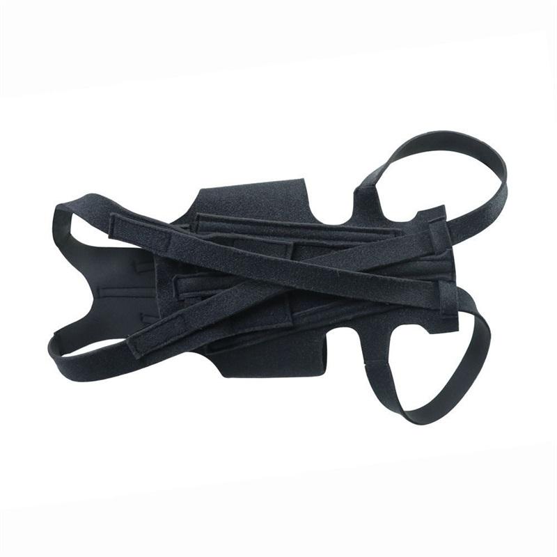 Comfortable Black Dog Back Support Vest Breathable Reusable Pet Orthopedic Support Brace Adjustable Dog Chest & Back Bracket Dog