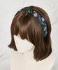 Maia Pearl Flower Jacquard Hairband A-Knot Type Green