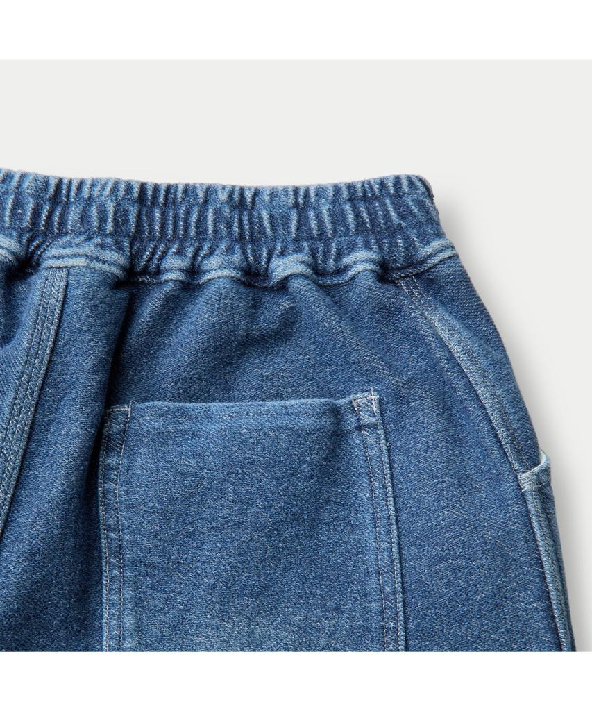 Silijeu (Set Up) Indigo Loose Fit Sweat Shorts Sapom26871Inx