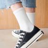 Popular Women 3 Length Crew Ankle Short Cheap Socks White Black Grey Solid Color Daily Work Socks