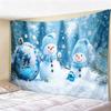 Christmas Tapestry Winter Snow Scene Wall Hanging, Holiday Decor for Bedroom Living Room, Cozy Festive Backdrop for Xmas