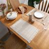 Soft 1 pcs Cotton Linen Party Supplies Household Fringed Table Decor Table Mats Napkin Placemats