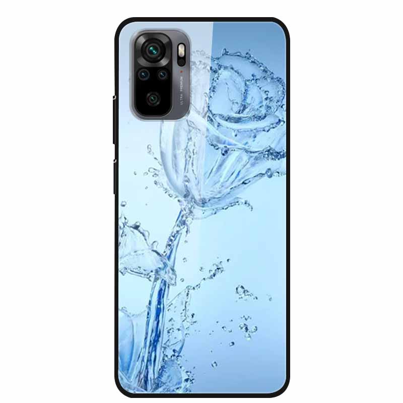 Edzett Üveg tok Redmi Note 10 Pro-hoz Fedél Kemény tok Xiaomi Redmi Note10 5G Telefon Tokhoz Note10 Pro Fundas TPU Lökhárító