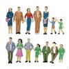 14 Piece 1/25 Scale Colored People Models, Standing for Decoration