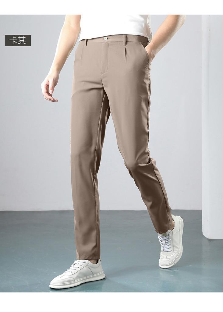 Anti wrinkle quick drying: Four season business skin friendly versatile casual trousers