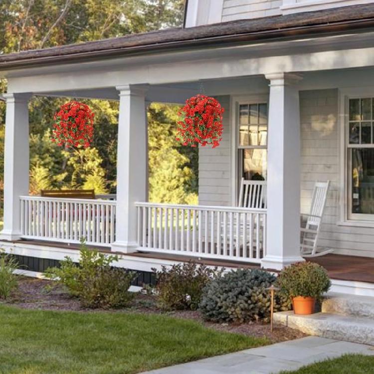 2pcs Decorative Artificial Morning Glory Flower Hanging  for Home and Garden Space