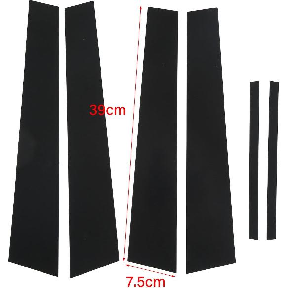 Door Pillar Decal, Gloss Black Pillar Post Decal Trim for Charger 2011-2021