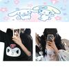 Kuromi Girl T-shirt With My Melody Print Kawaii Sanrio Anime Blouse