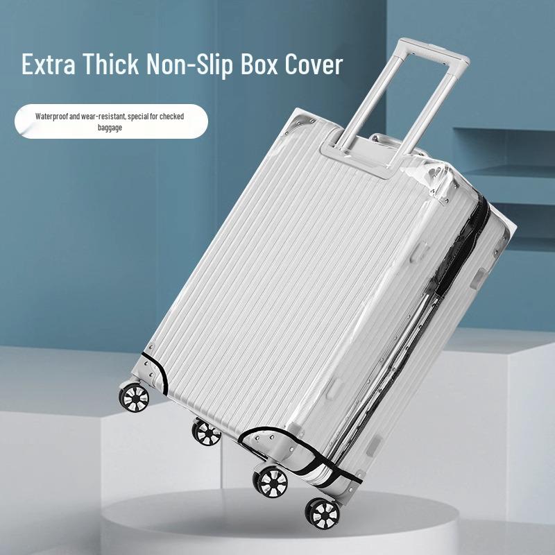 Transparent PVC Suitcase Protector, Removable Dust Cover for 20/24/28 inch Trolley Cases.
