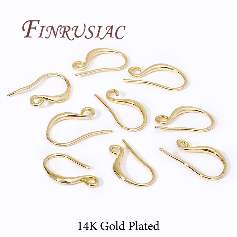 10pcs Hypoallergenic Earring Hooks Earwires Gold Plated Earrings Accessories DIY Jewelry Making Supplies