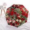 1 Stück Rose Floral Regenschirm-8-Rippen Verstärkt, Automatisches Öffnen, Leicht & Langlebig, Modeaccessoire für Außenbereich, Strand L0344