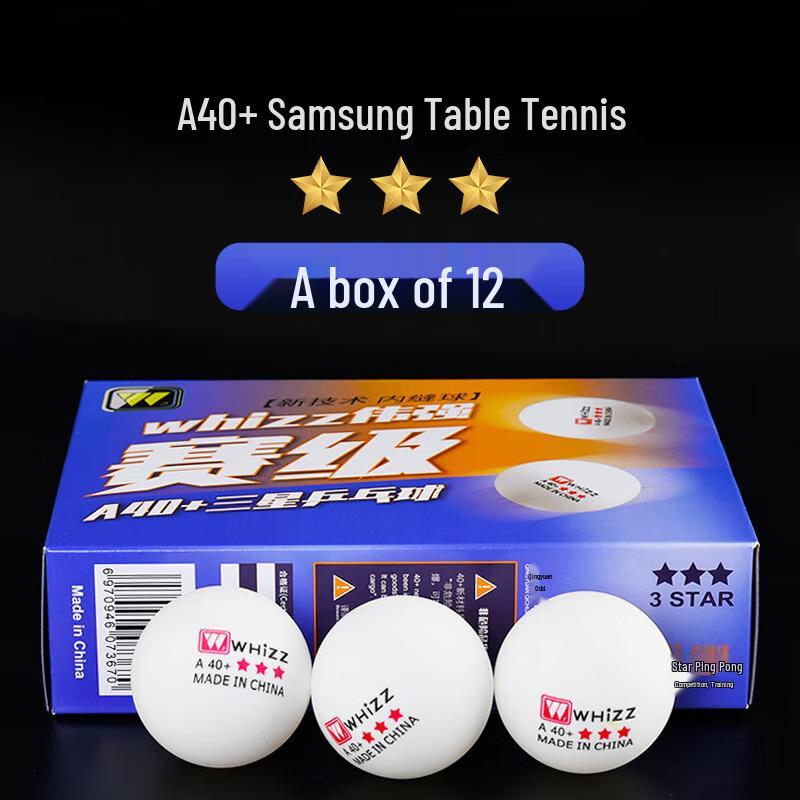 

Hongda Kaisheng Saitop 3-Star 40+ ABS Table Tennis Balls (12-Pack)
