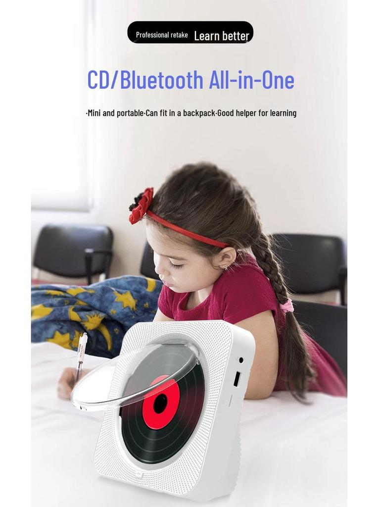 Children's Bluetooth English Learning CD Player with USB