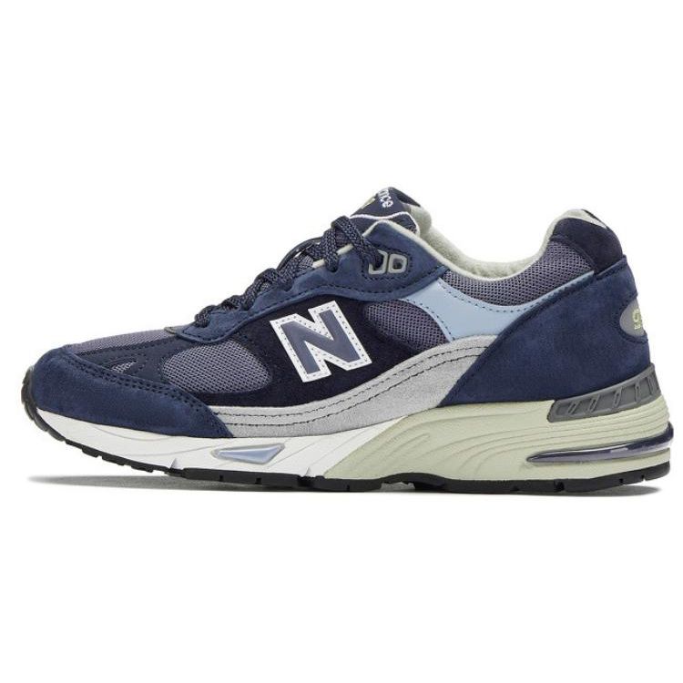 New Balance Nb 991 Classic Color Block Low Top Running Shoes Women Sneaker Blue W991NMP