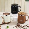 480ml 304 Stainless Steel Thermos Coffee Cup Durable Sealed Water Cup Portable Double-layer Insulated Coffee Mug With Handle