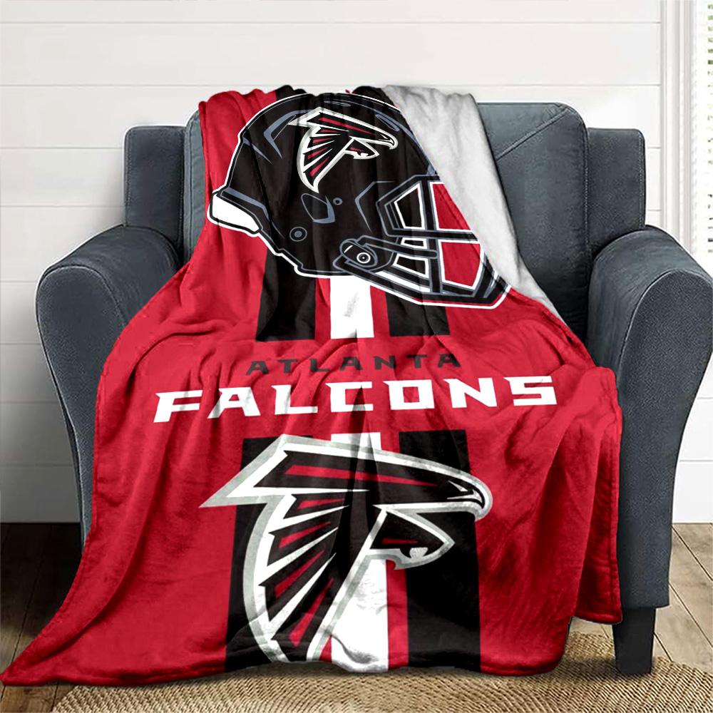 Falcons Logo Print Flannel Blanket High Quality Warm Comfortable Cover for All Seasons Perfect for Gifts Home Decor