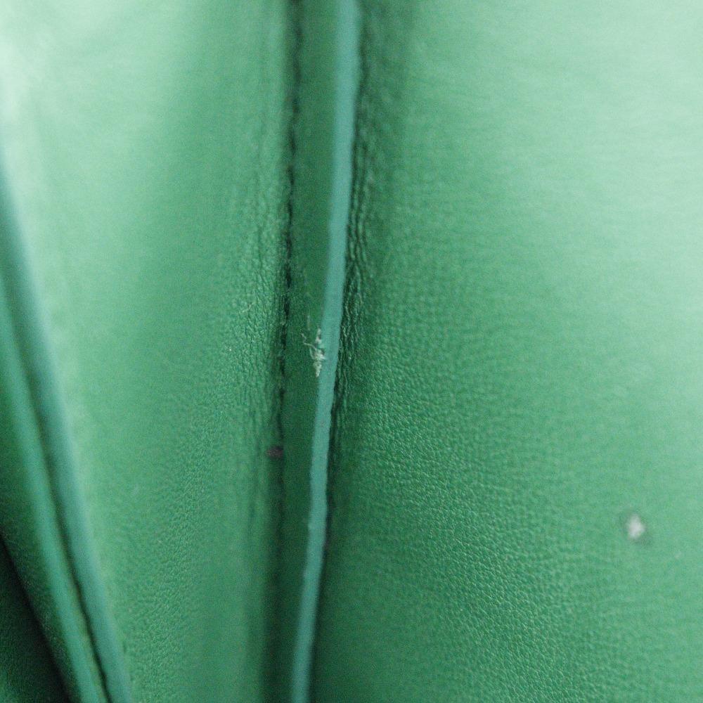 BOTTEGAVENETA Mounting Envelope Shoulder Bag 2WAYChainShoulder Green leather Women Used