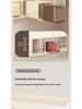 Wall-Mounted Cream Style Spice Rack with Seasoning Jars & Utensil Storage