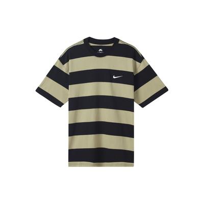 Embroidered Logo Stripe Crew Neck Short Sleeve T-Shirt With Drop Shoulders Men Tops Multicolor FB8151-276