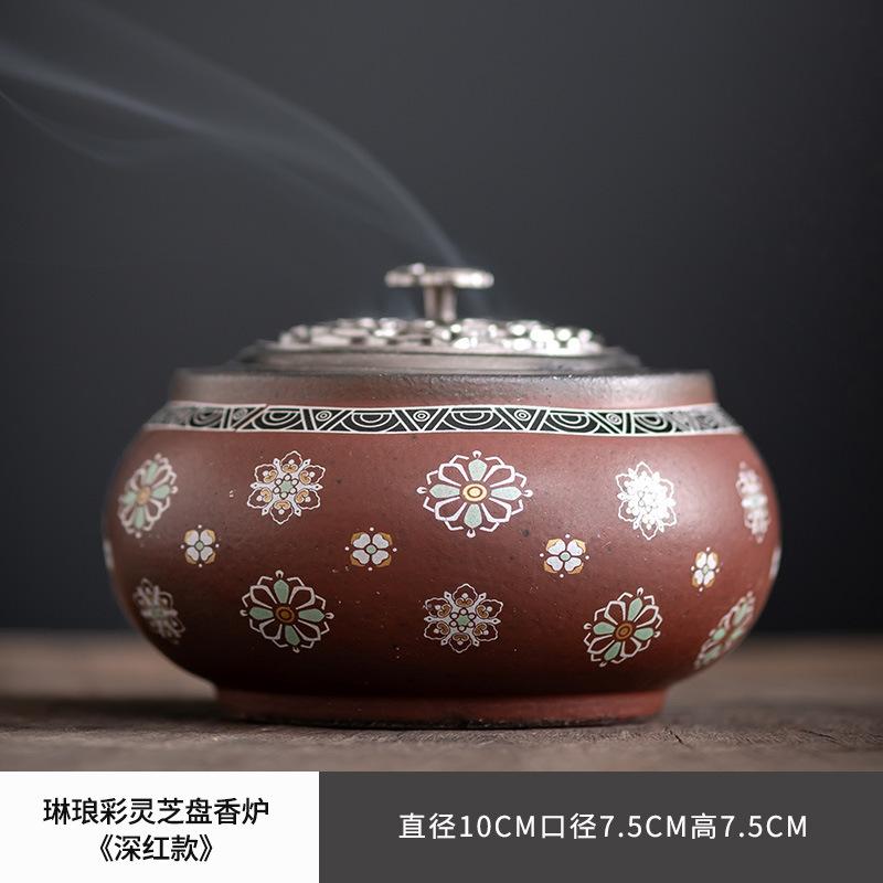 

Эмаль Ganoderma Lucidum курильница для благовоний расписанная вручную для дома агаровое дерево сандаловое дерево держатель для благовоний украшение стола украшения