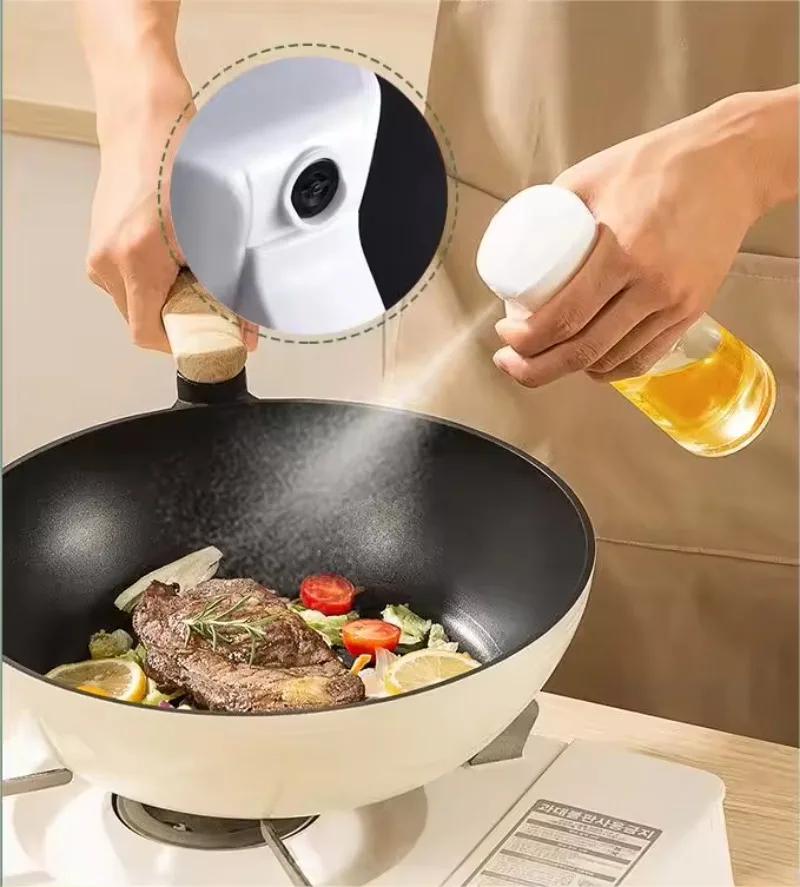 Pulverizator Ulei 200/300ML pentru Bucătărie Pulverizator Ulei Nebulizator Dozator Pulverizator Ulei Airfryer BBQ Gătit Difuzor Ulei de Măsline Gătit