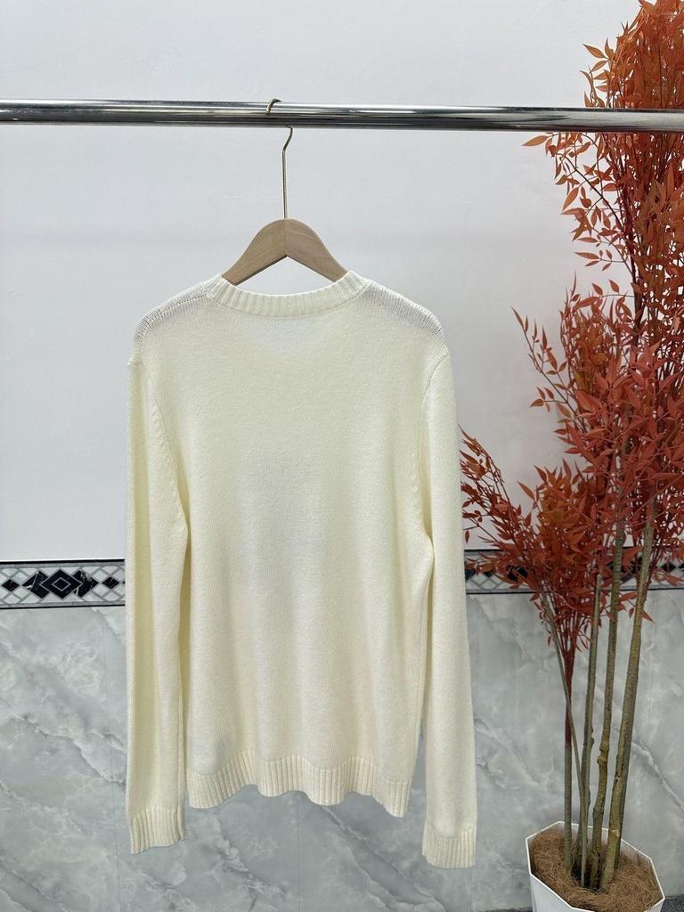 Women's Trendy Raf Simons Bear Embroidery Knit Sweater - Autumn/Winter Fashion