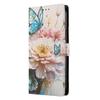 Oukitel C26 Painted Flowers Cartoon Flip Case with Card Slots for C5 2025