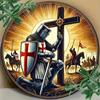 Crusader Cross Metal Wall Art Vintage Templar Knight Sign Home Decor
