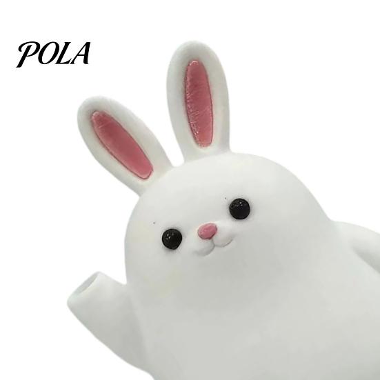 Decorative Animal Vase 3D Printed Rabbit Ornament, White Bunny Flower Holder Ornament Container, Shape Desktop Decoration for Home Office Modern