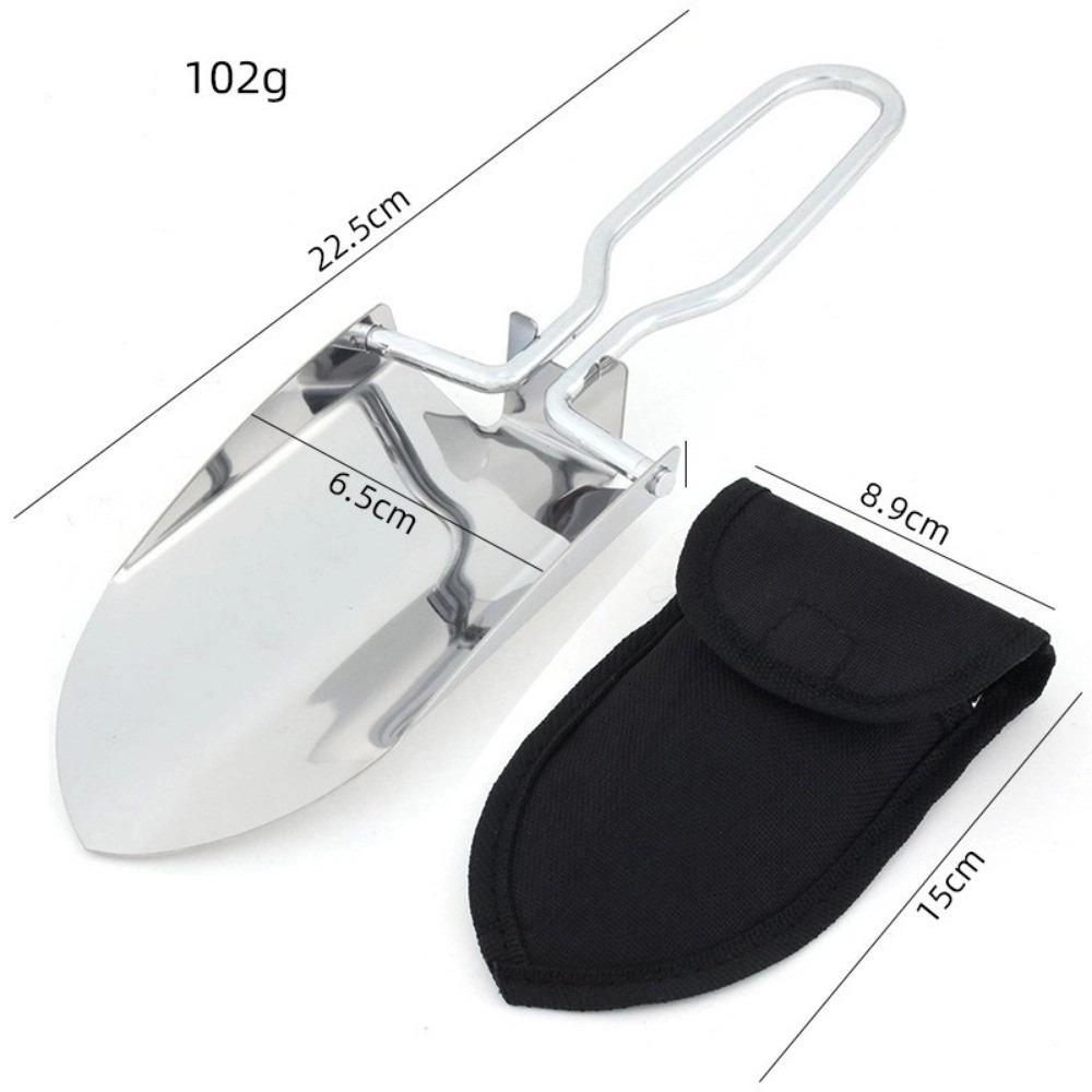 

Stainless Steel Folding Shovel Lightweight Mini Camping Shovel Anti Slip Handle with Oxford Storage Bag Gardening Shovel