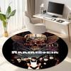 Famous German Rock Heavy Metal Band Rammstein Tile Lindemann Circular Carpet Decoration Anti Slip Home Table and Chair Mat Aisle Door Mat Carpet D9