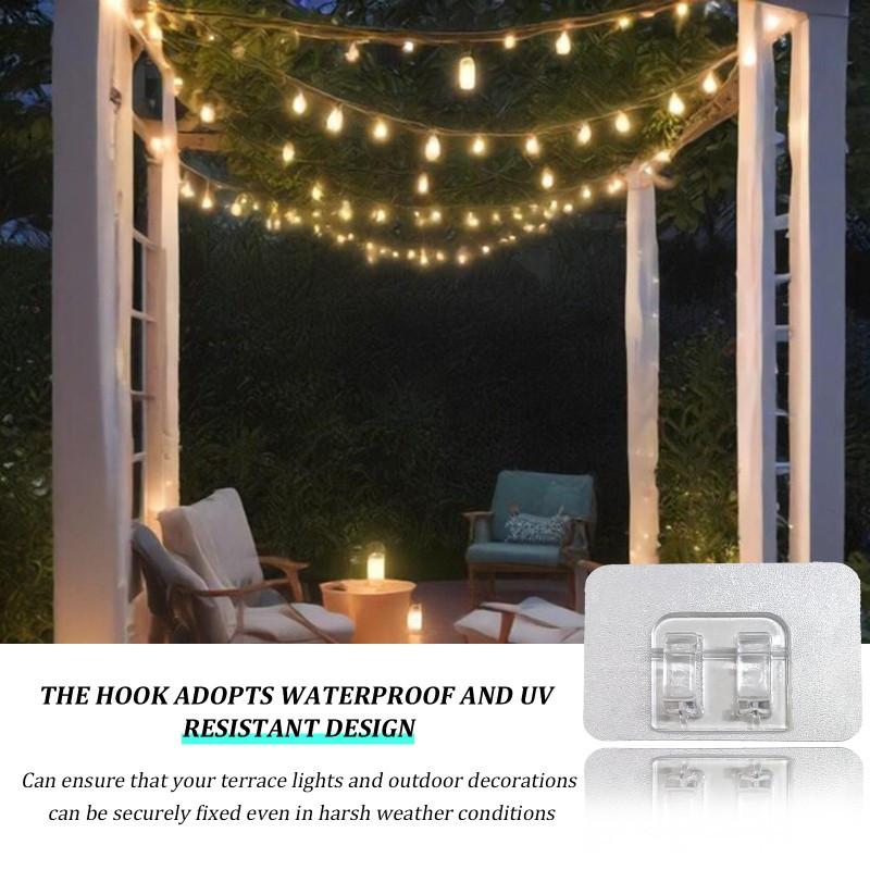 10/20Pcs Hooks for Outdoor String Lights Clips,Heavy Duty Cable Clips Hooks for Hanging Christmas Lights