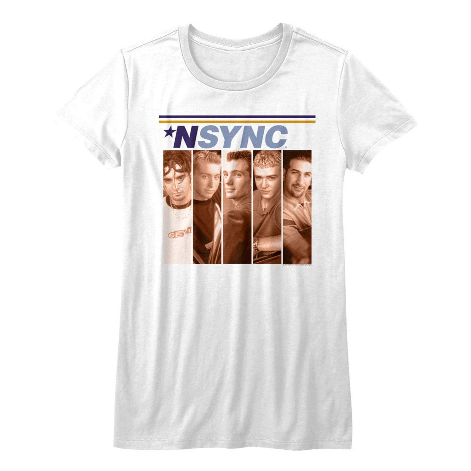 NSYNC Boxes White Junior Women s T-Shirt S