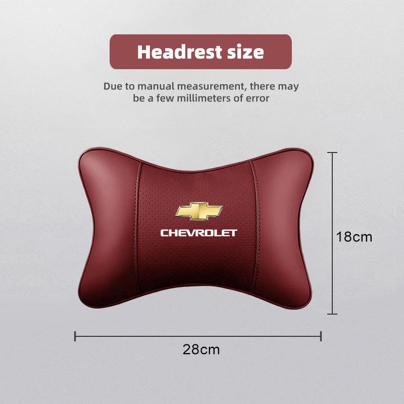 Car Leather Seat Headrest Neck Pillow Head Cushioning For Chevrolet Cruze Spark Captiva Suburban Camaro Malibu Silverado Tahoe