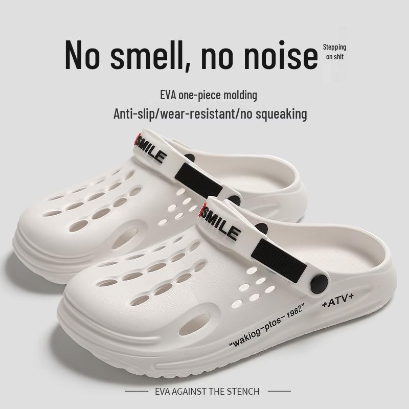 Spring/Summer Couple's One-Piece EVA Shoes: Comfortable, Casual, Puff Design, Non-Slip Sole.