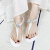 Sommer PVC Mehrfarbig Strasssteine Jelly Sandalen Strandschuhe Damen