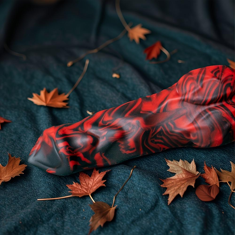 Fantasy Alien Anal Plug – Premium Liquid Silicone Anal Expander, Black & Red Design, Soft Teasing Toy for Couples, Bodysafe, Flexible & Smooth